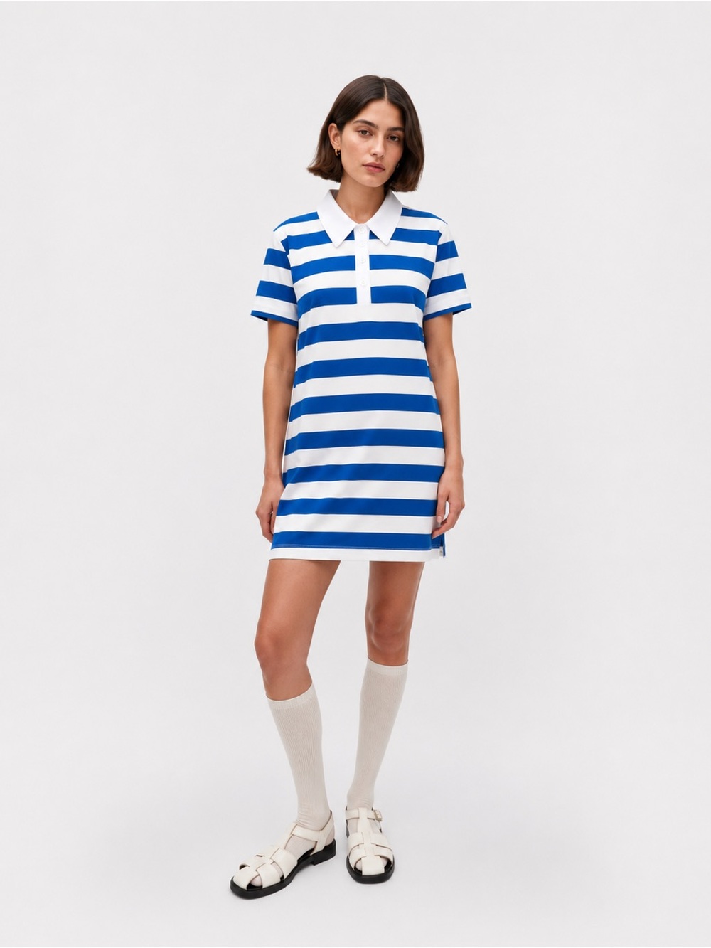 Grey Lab Striped Polo Dress – Size M